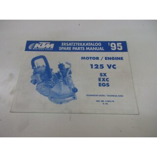 KTM 125 VC SX EXC 95 EGS Ersatzteilkatalog Motor Handbuch spare parts 3.203.78