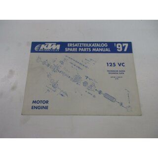 KTM 125 VC 1997 Ersatzteilkatalog Motor Handbuch spare parts manual 3.204.01