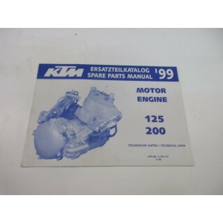 KTM 125 200 1999 Ersatzteilkatalog Motor Handbuch spare parts manual 3.204.53
