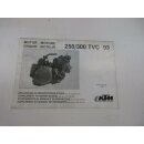 KTM 250 300 TVC 1993 Ersatzteilkatalog Motor Handbuch Ergänzung 3.201.83
