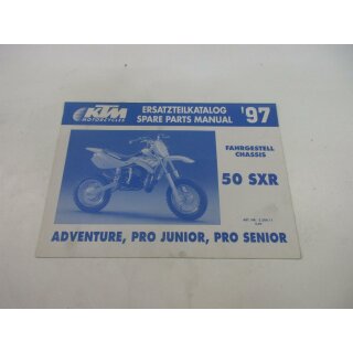 KTM 50 SXR Pro Junior 1997 Ersatzteilkatalog Fahrgestell spare parts 3.204.11