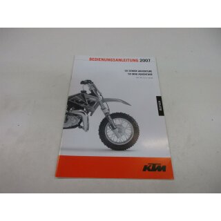 KTM 50 Mini Adventure 2007 Bedienungsanleitung Handbuch Wartung 3.211.140 DE