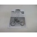 KTM 640 Adventure 99 Handbuch Bedienungsanleitung Ergänzung Vergaser 3.205.70