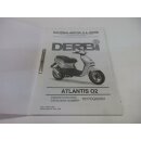 Derbi Atlantis O2 Handbuch Ersatzteilliste Werkstatt...