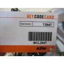 4. KTM RC 125_200_390 DUKE IS ABS Schloßsatz mit Schlüssel und Karte Zündschloß