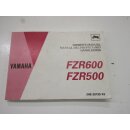 Yamaha FZR 600 FZR 500 Handbuch Fahrerhandbuch Owner´s Manual 3HE-28199-X0