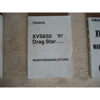 YAMAHA XVS 650 DRAG STAR HANDBUCH, FAHRERHANDBUCH, WARTUNGSANLEITUNG, BUCH, 1997