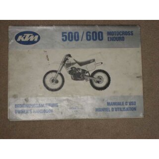 KTM 500, 600 MOTOCROSS, ENDURO HANDBUCH BEDIENUNGSANLEITUNG WARTUNGSANLEITUNG 90