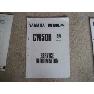 YAMAHA, MBK CW 50 R, HANDBUCH, BEDIENUNGSANLANLEITUNG, SERVICE INFORMATION,1994