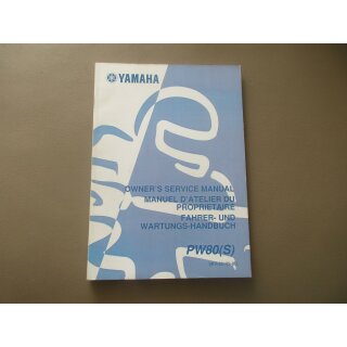 Yamaha PW 80 (S) Handbuch Wartungsanleitung Fahrerhandbuch Buch 3RV-28199-8D