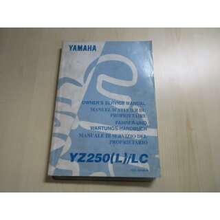 Yamaha YZ 250 (L) LC Handbuch Wartungsanleitung Fahrerhandbuch 5CU-28199-30