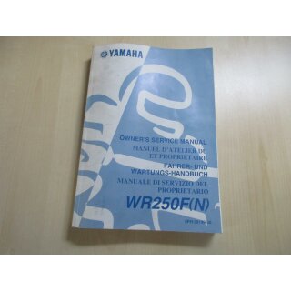 Yamaha WR 250 F (N) Handbuch Wartungsanleitung Fahrerhandbuch 5PH-28199-30