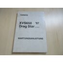 Yamaha XVS 650 Drag Star Handbuch Wartungsanleitung Fahrerhandbuch 4VR-MG1