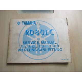 Yamaha RD 80 LC Handbuch Wartungsanleitung Fahrerhandbuch 10X-28197-80
