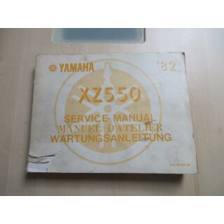 Yamaha XZ 550 Handbuch Wartungsanleitung Fahrerhandbuch Werkstatt 11U-28197-80