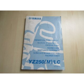 Yamaha YZ 250 (M) LC Handbuch Wartungsanleitung Fahrerhandbuch 5HC-28199-30