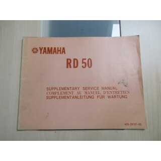 Yamaha RD 50 Handbuch Wartungsanleitung Supplement Fahrerhandbuch 420-28197-80
