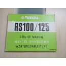 Yamaha RS 100 / RS 125 Handbuch Wartungsanleitung Fahrerhandbuch 478-28197-80