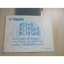 Yamaha RS 100 RS 100 DX Handbuch Wartungsanleitung Fahrerhandbuch ILI-28197-80