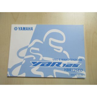 Yamaha YBR 125 ED Handbuch Bedienungsanleitung Bordbuch Manutenzione 3D9-F8199-H0