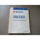 Suzuki RM-Z 450 Handbuch Wartungsanleitung Fahrerhandbuch...