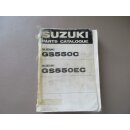 Suzuki GS 550 C GS 550 EC Handbuch Ersatzteilkatalog Ersatzteilliste 99000-93510