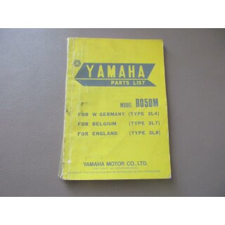 Yamaha RD 50 M Handbuch Ersatzteilliste Ersatzteilkataloge Parts 2L4-28198-E5