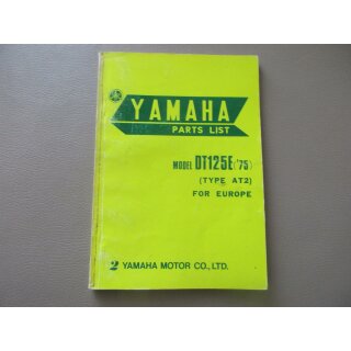 Yamaha DT 125 E Handbuch Ersatzteilliste Ersatzteilkataloge Parts 460-28198-E5